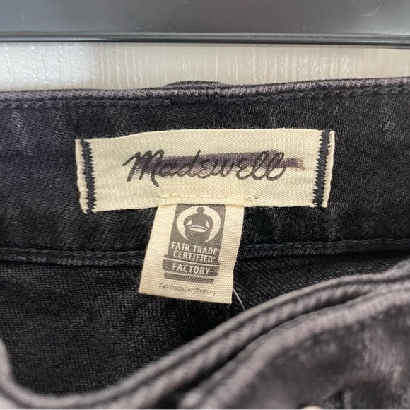 NEW Madewell Black Belmere Wash Comfort Stretch Curvy 90s Straight Jean Size 32 - Picture 7 of 10